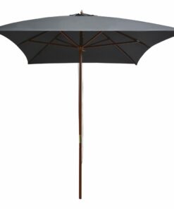 Outdoor Parasol With Wooden Pole 200x300 Cm Anthracite -Room Outdoor Parasol with Wooden Pole 200x300 cm Anthracite 433285 2