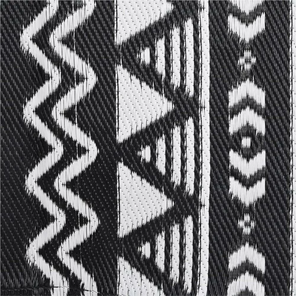 Outdoor Rug Black 190x290 Cm PP - Image 5