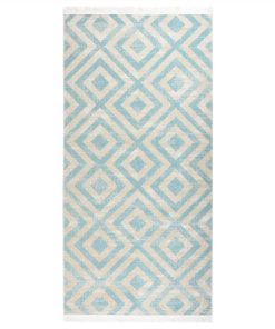 Outdoor Rug Flatweave 100x200 Cm Green And Beige