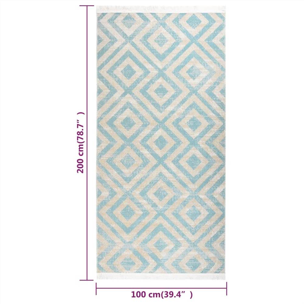 Outdoor Rug Flatweave 100x200 cm Green and Beige Outdoor Rug Flatweave 100x200 Cm Green And Beige -Room Outdoor Rug Flatweave 100x200 cm Green and Beige 499463 5