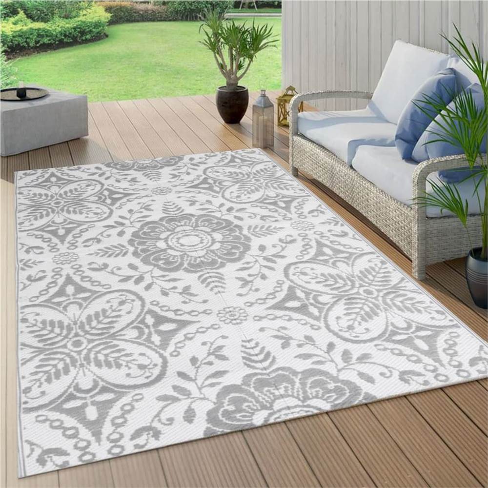 Outdoor Rug Light grey 140x200 cm PP Outdoor Rug Light Grey 140x200 Cm PP -Room Outdoor Rug Light grey 140x200 cm PP 503197 0