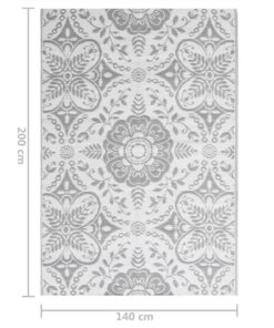Outdoor Rug Light Grey 140x200 Cm PP 7 Outdoor Rug Light Grey 140x200 Cm PP -Room Outdoor Rug Light grey 140x200 cm PP 503197 6