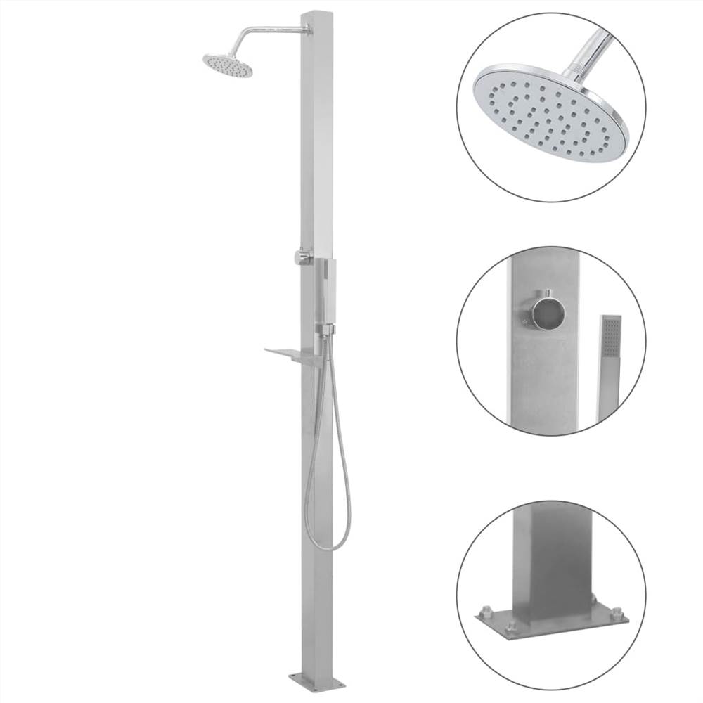 Outdoor Shower Stainless Steel Straight Outdoor Shower Stainless Steel Straight -Room Outdoor Shower Stainless Steel Straight 455095 0