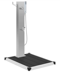 Outdoor Shower With Tray WPC Stainless Steel 4 Outdoor Shower With Tray WPC Stainless Steel -Room Outdoor Shower with Tray WPC Stainless Steel 445053 2