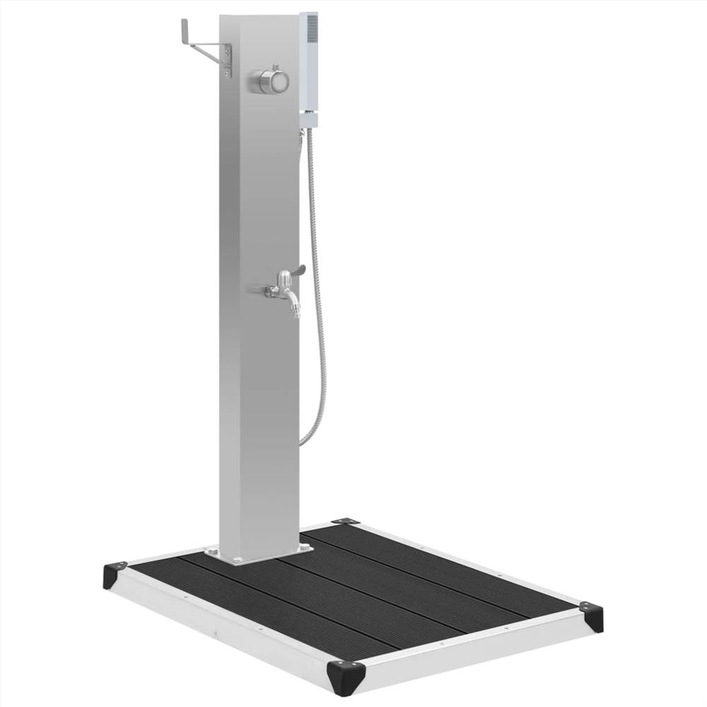 Outdoor Shower with Tray WPC Stainless Steel Outdoor Shower With Tray WPC Stainless Steel -Room Outdoor Shower with Tray WPC Stainless Steel 445053 2