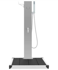 Outdoor Shower With Tray WPC Stainless Steel 5 Outdoor Shower With Tray WPC Stainless Steel -Room Outdoor Shower with Tray WPC Stainless Steel 445053 3