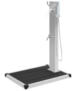 Outdoor Shower With Tray WPC Stainless Steel 6 Outdoor Shower With Tray WPC Stainless Steel -Room Outdoor Shower with Tray WPC Stainless Steel 445053 4