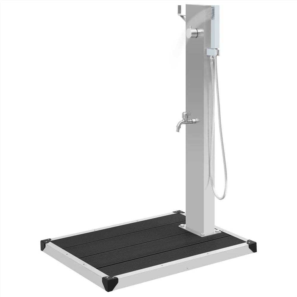 Outdoor Shower with Tray WPC Stainless Steel Outdoor Shower With Tray WPC Stainless Steel -Room Outdoor Shower with Tray WPC Stainless Steel 445053 4