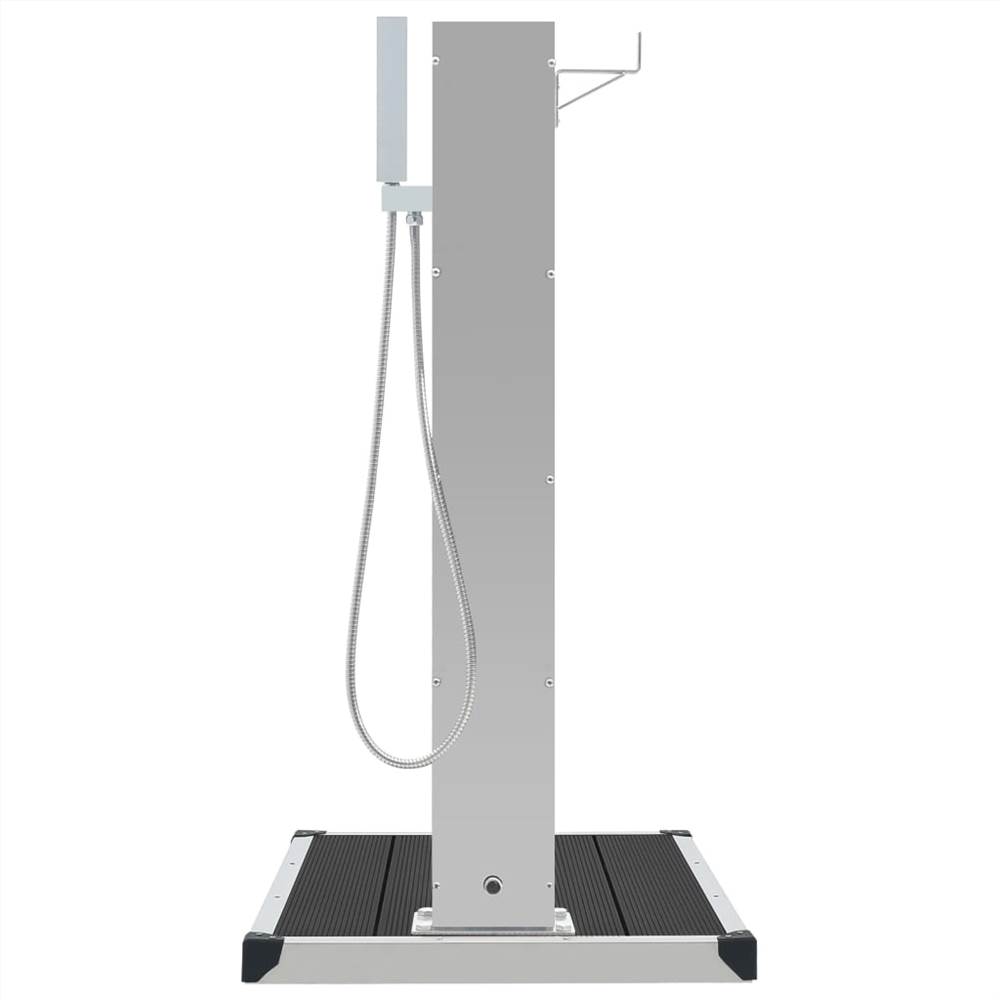 Outdoor Shower with Tray WPC Stainless Steel Outdoor Shower With Tray WPC Stainless Steel -Room Outdoor Shower with Tray WPC Stainless Steel 445053 5