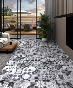 PVC Flooring Planks 4.46 M² 3 Mm Grey Pattern
