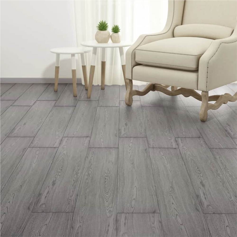 PVC Flooring Planks 5.26 m² 2 mm Dark Grey PVC Flooring Planks 5.26 M² 2 Mm Dark Grey -Room PVC Flooring Planks 5 26 m 2 mm Dark Grey 453995 1