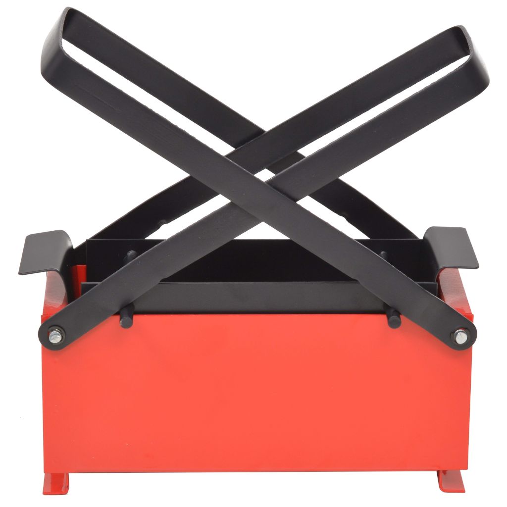 Paper Log Briquette Maker Steel 34x14x14 cm Black and Red Paper Log Briquette Maker Steel 34x14x14 Cm Black And Red -Room Paper Log Briquette Maker Steel 34x14x14 cm Black and Red 429217 1