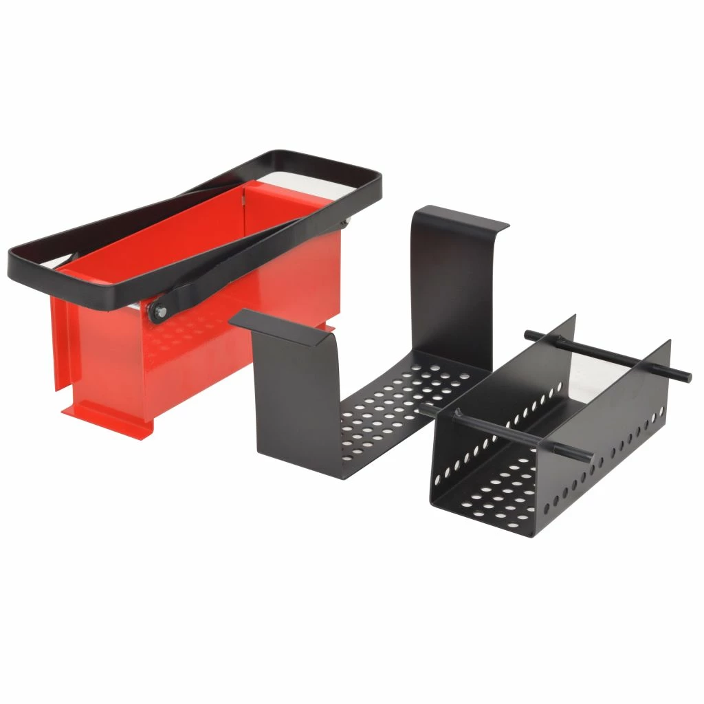 Paper Log Briquette Maker Steel 34x14x14 Cm Black And Red - Image 4