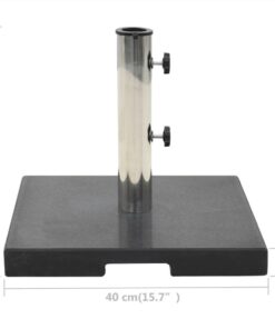 Parasol Base Granite 20 Kg Square Black 7 Parasol Base Granite 20 Kg Square Black -Room Parasol Base Granite 20 kg Square Black 458388 5