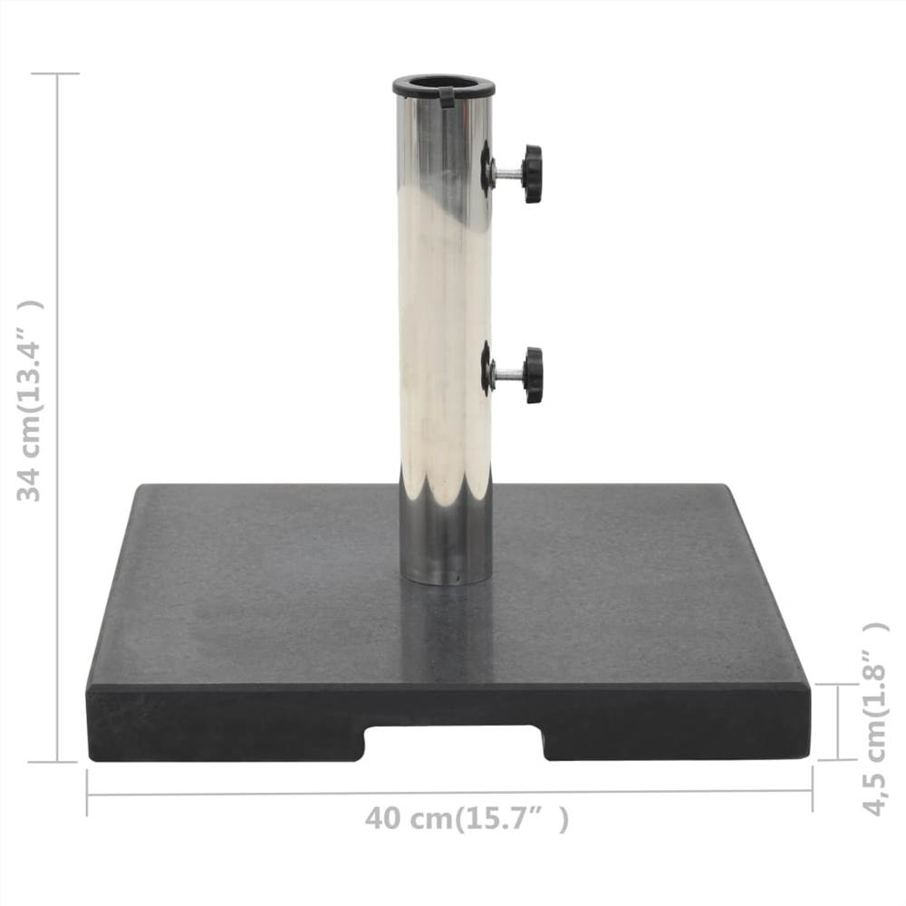 Parasol Base Granite 20 kg Square Black Parasol Base Granite 20 Kg Square Black -Room Parasol Base Granite 20 kg Square Black 458388 5