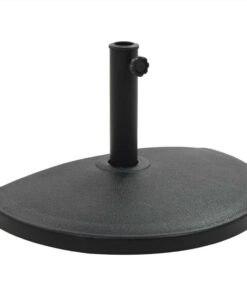 Parasol Base Half Round Polyresin 15 Kg Black