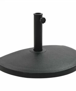 Parasol Base Half Round Polyresin 15 Kg Black