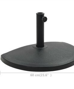 Parasol Base Half Round Polyresin 15 Kg Black 7 Parasol Base Half Round Polyresin 15 Kg Black -Room Parasol Base Half Round Polyresin 15 kg Black 456806 5