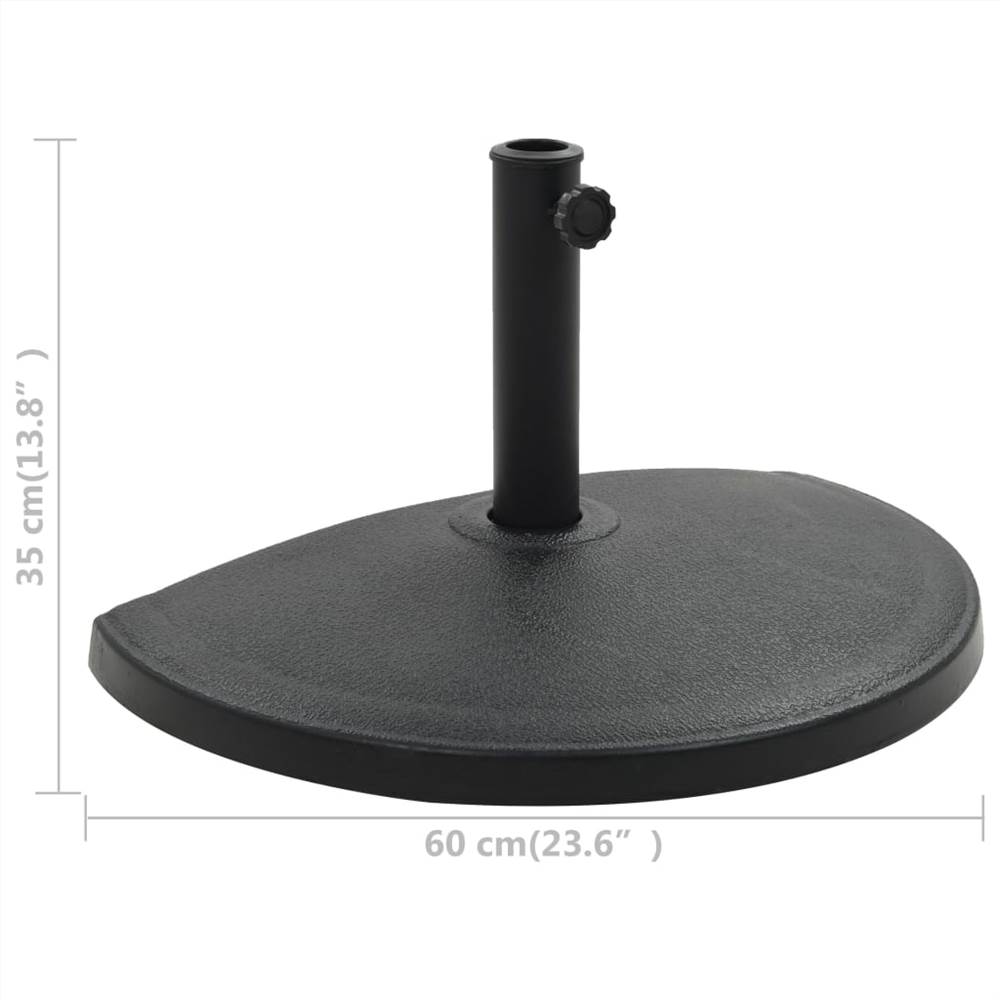 Parasol Base Half Round Polyresin 15 kg Black Parasol Base Half Round Polyresin 15 Kg Black -Room Parasol Base Half Round Polyresin 15 kg Black 456806 5