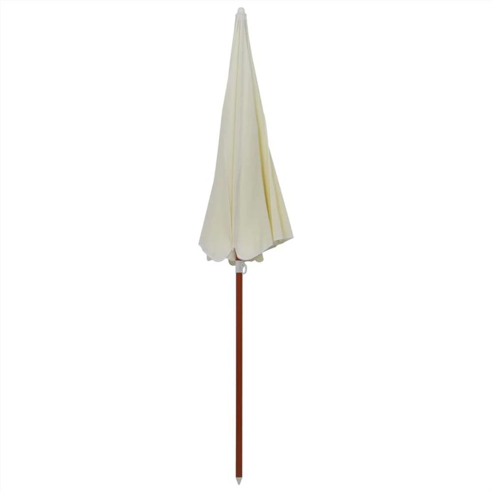 Parasol With Steel Pole 240 Cm Sand - Image 3
