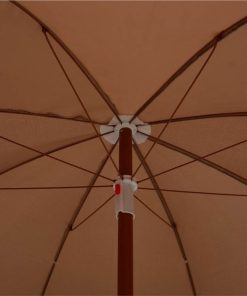 Parasol With Steel Pole 240 Cm Taupe -Room Parasol with Steel Pole 240 cm Taupe 444589 3
