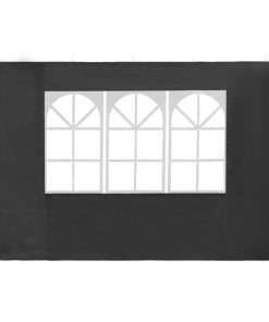 Party Tent Sidewall 2 Pcs With Window PE Anthracite 4 Party Tent Sidewall 2 Pcs With Window PE Anthracite -Room Party Tent Sidewall 2 pcs with Window PE Anthracite 492395 2