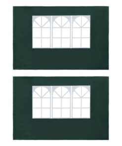 Party Tent Sidewall 2 Pcs With Window PE Green