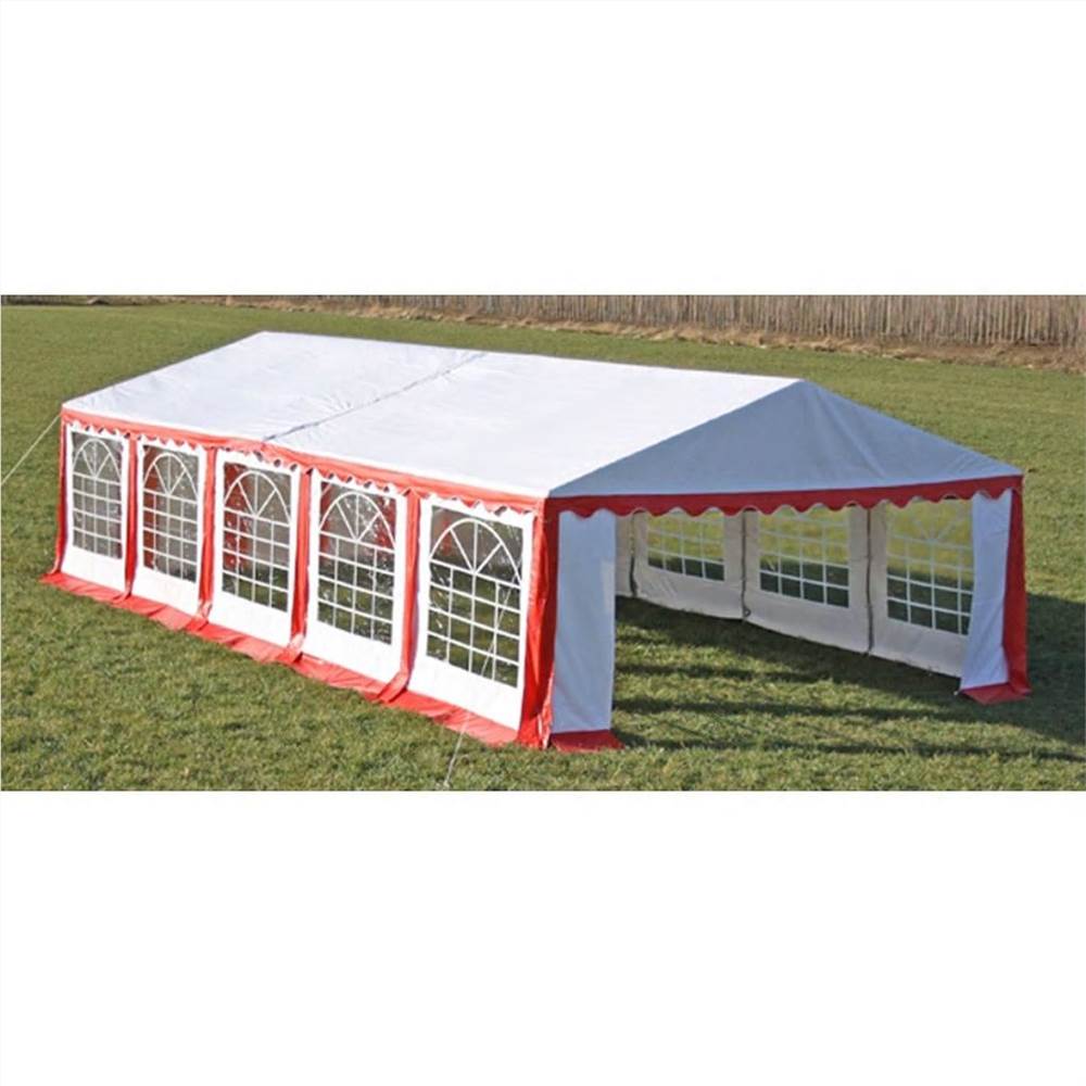 Party Tent Top and Side Panels 10 x 5 m Red & White Party Tent Top And Side Panels 10 X 5 M Red & White -Room Party Tent Top and Side Panels 10 x 5 m Red White 441360 0