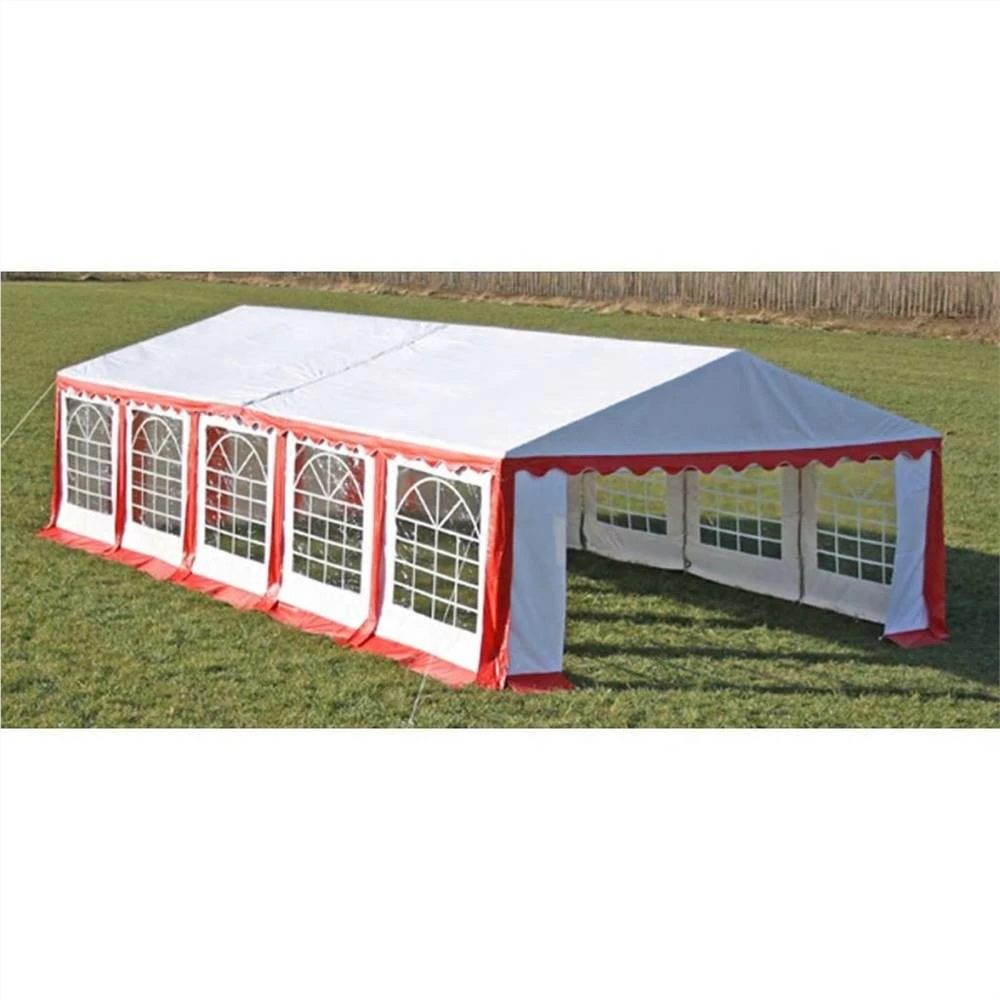 Party Tent Top And Side Panels 10 X 5 M Red & White