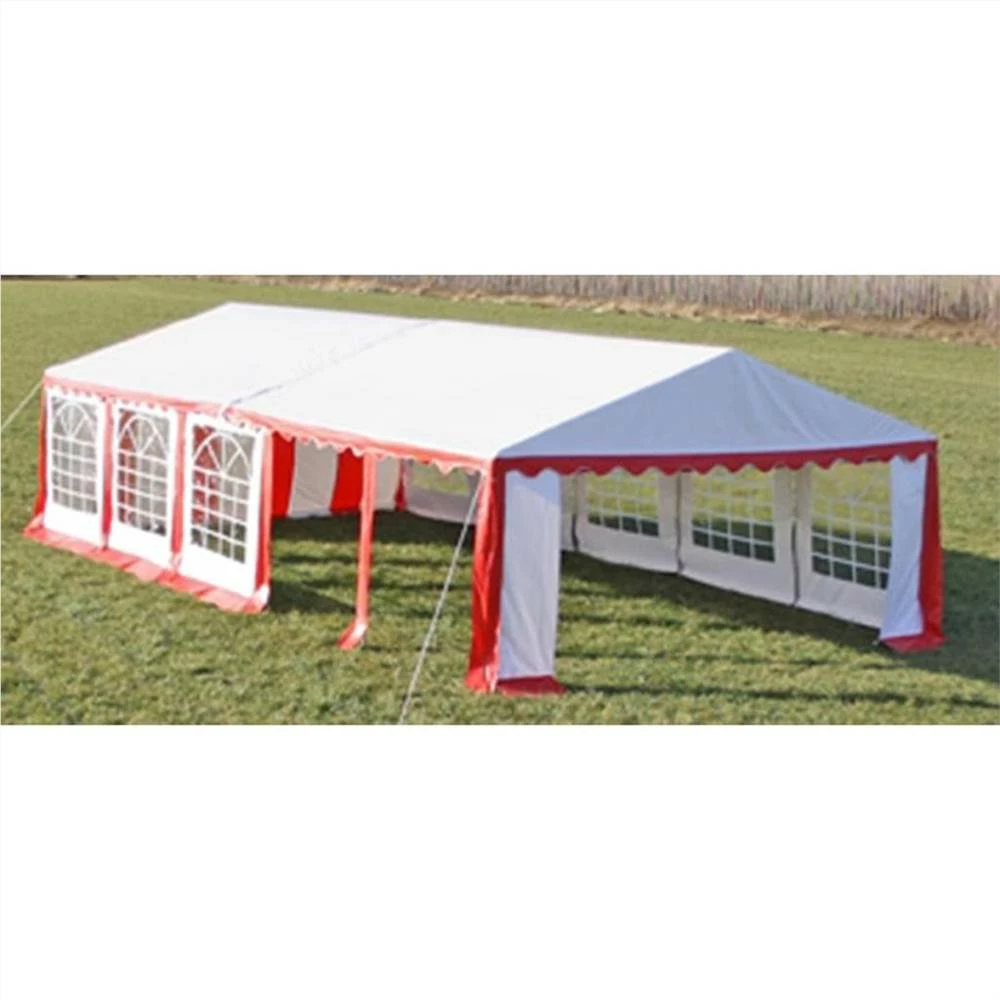 Party Tent Top And Side Panels 10 X 5 M Red & White - Image 3