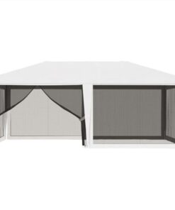 Party Tent With 4 Mesh Sidewalls 4x6 M White 7 Party Tent With 4 Mesh Sidewalls 4x6 M White -Room Party Tent with 4 Mesh Sidewalls 4x6 m White 492795 5