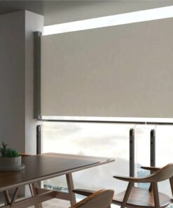 Patio Retractable Side Awning 140 X 300 Cm Cream