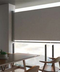 Patio Retractable Side Awning 140 X 300 Cm Grey