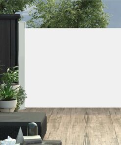 Patio Retractable Side Awning 140x500 Cm Cream