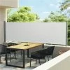 Patio Retractable Side Awning 140x600 Cm Cream