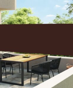 Patio Retractable Side Awning 600x160 Cm Brown