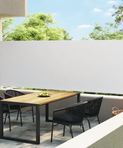 Patio Retractable Side Awning 600x160 Cm Cream