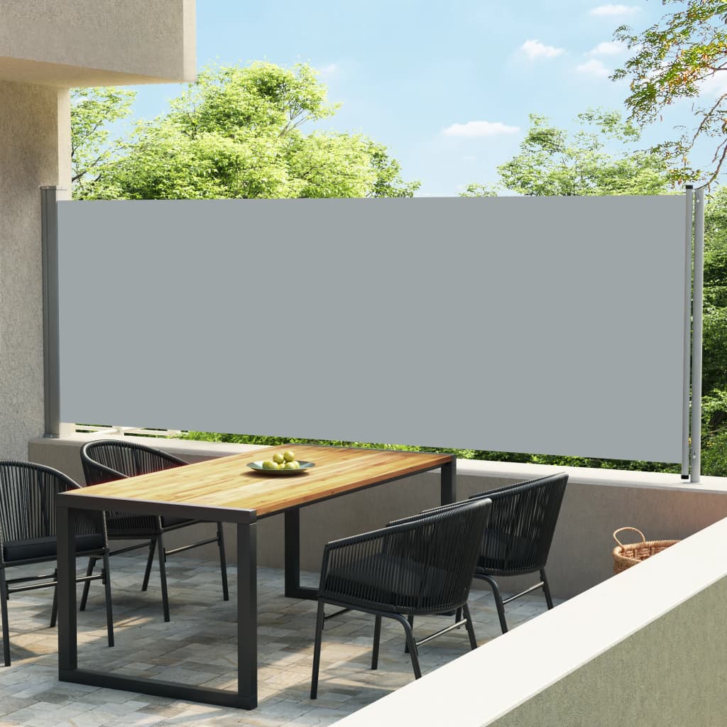 Patio Retractable Side Awning 600x160 cm Grey Patio Retractable Side Awning 600x160 Cm Grey -Room Patio Retractable Side Awning 600x160 cm Grey 433683 0