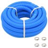 Pool Hose With Clamps Blue 38 Mm12 M -Room Pool Hose with Clamps Blue 38 mm12 m 452320 0