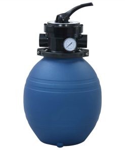 Pool Sand Filter With 4 Position Valve Blue 300 Mm