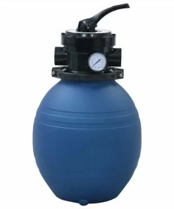 Pool Sand Filter With 4 Position Valve Blue 300 Mm