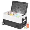 Merax Portable Compressor Cool Box Car Fridge 31.5L Large Capacity Double Zone APP Control 12/24V DC 100-240V AC For Outdoors Vehicles Camping -Room Portable Compressor Cool Box 31 5L Double Zone APP Control 501622 0