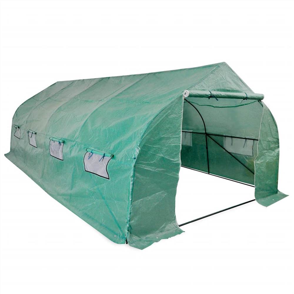 Portable Polytunnel Greenhouse Steel Frame Walk-in 18 m² Portable Polytunnel Greenhouse Steel Frame Walk-in 18 M² -Room Portable Polytunnel Greenhouse Steel Frame Walk in 18 m 447954 0