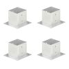 Post Anchors 4 Pcs Galvanised Metal 141 Mm -Room Post Anchors 4 pcs Galvanised Metal 141 mm 454685 0