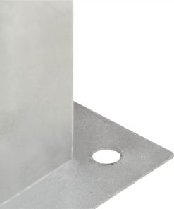 Post Anchors 4 Pcs Galvanised Metal 141 Mm -Room Post Anchors 4 pcs Galvanised Metal 141 mm 454685 5