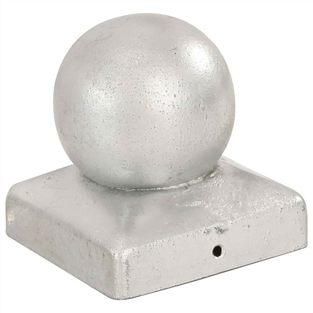 Post Caps 6 pcs Globe Final Galvanised Metal 71x71 mm Post Caps 6 Pcs Globe Final Galvanised Metal 71x71 Mm -Room Post Caps 6 pcs Globe Final Galvanised Metal 71x71 mm 446701 3