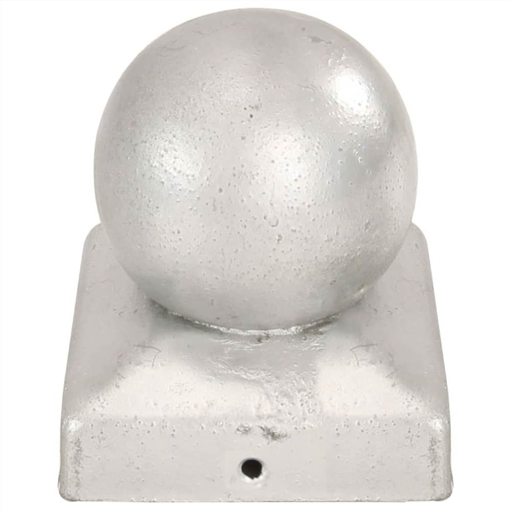 Post Caps 6 pcs Globe Final Galvanised Metal 71x71 mm Post Caps 6 Pcs Globe Final Galvanised Metal 71x71 Mm -Room Post Caps 6 pcs Globe Final Galvanised Metal 71x71 mm 446701 4