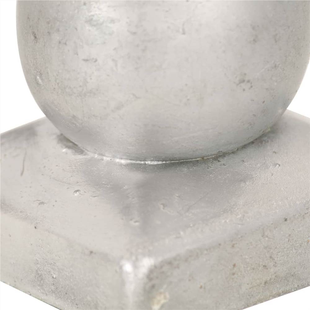 Post Caps 6 pcs Globe Final Galvanised Metal 71x71 mm Post Caps 6 Pcs Globe Final Galvanised Metal 71x71 Mm -Room Post Caps 6 pcs Globe Final Galvanised Metal 71x71 mm 446701 5