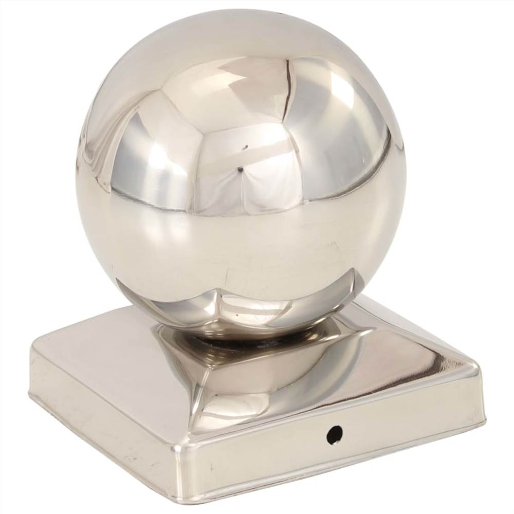 Post Caps 6 pcs Globe Final Stainless Steel 81x81 mm Post Caps 6 Pcs Globe Final Stainless Steel 81x81 Mm -Room Post Caps 6 pcs Globe Final Stainless Steel 81x81 mm 452047 5