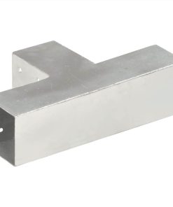 Post Connector T Shape Galvanised Metal 71x71 Mm -Room Post Connector T Shape Galvanised Metal 71x71 mm 454930 2